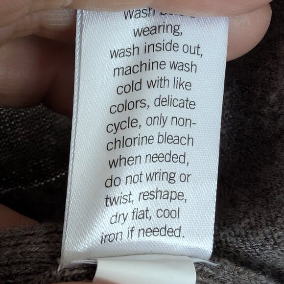 Sonoma Women's Open Front Cardigan w/Pockets in Heathered Mocha Size XL in EUC - Picture 7 of 8